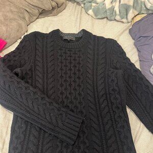 Rag & Bone Women's Navy and Black Jumper